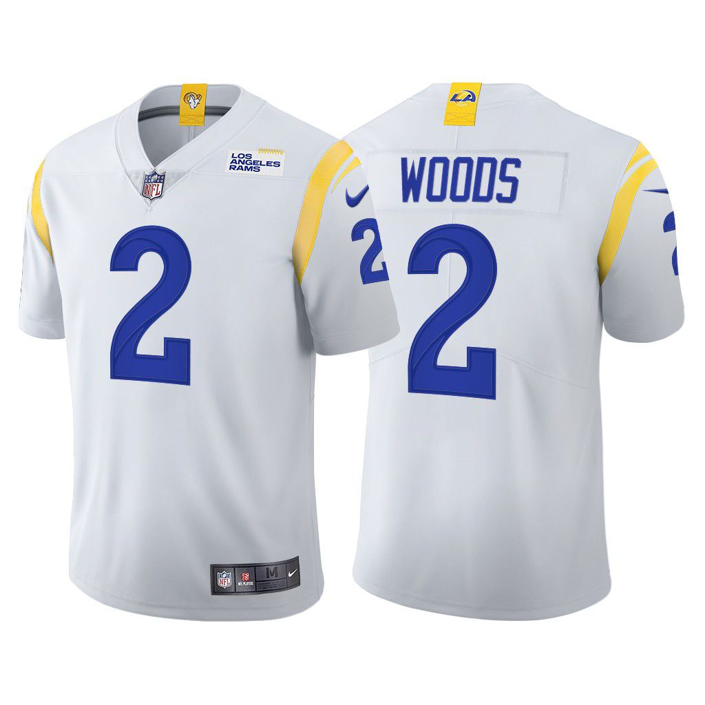 Men Los Angeles Rams 2 Robert Woods Nike White Vapor Limited NFL Jersey